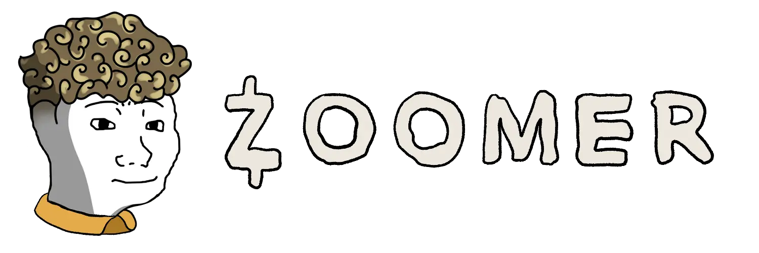 zoomer text with zoomer head